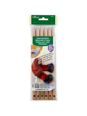 Clover Thick Weaving Sticks #8441 6-Pk Tapestry Needle Birch Wood New Craft Tool